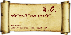 Mészáros Ottó névjegykártya